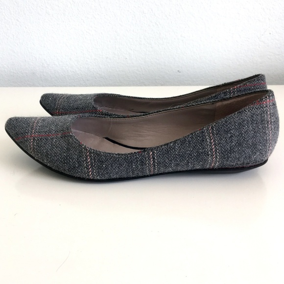 LIKE NEW Tweed Plaid Flats by Nine West - Picture 4 of 6
